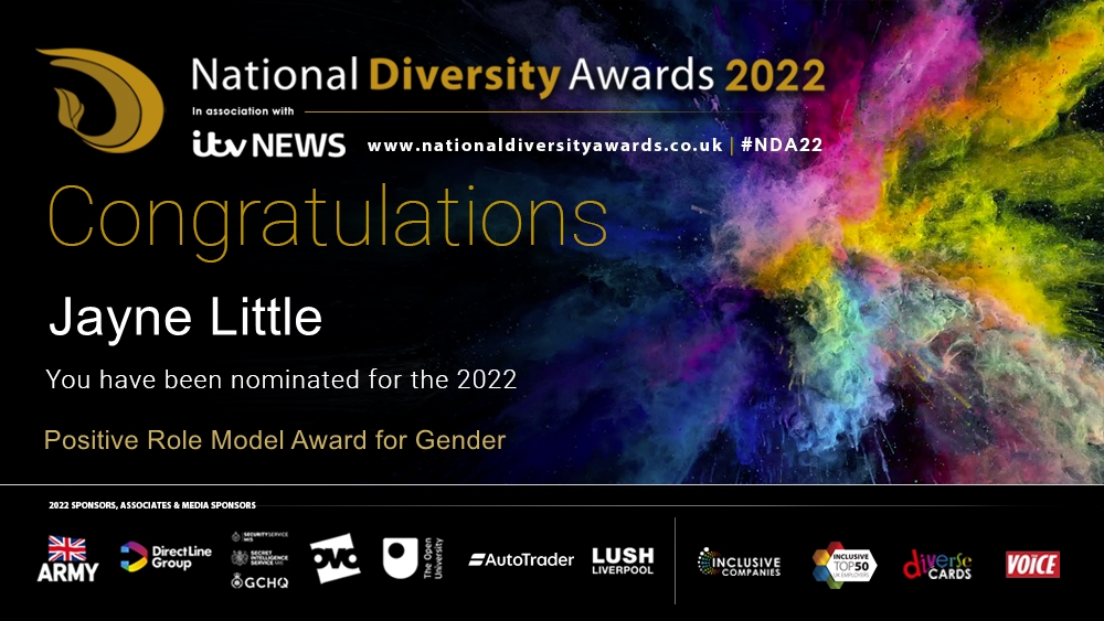 Vot For Jayne National diversity awards banner